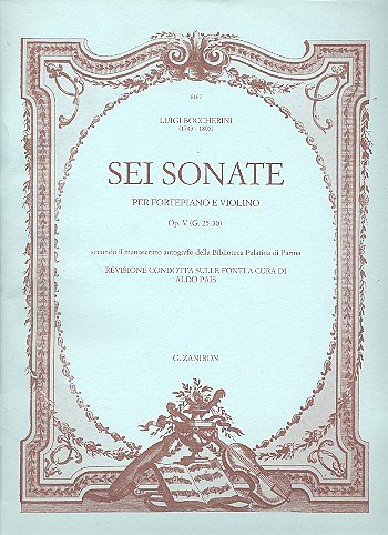 L. Boccherini: 6 Sonate Op. V, VlKlav (Part.)