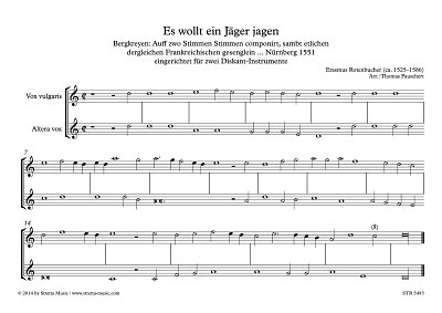 DL: E. Rotenbucher: Es wollt ein Jaeger jagen, 2 Melodieinst