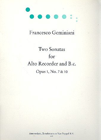 F.S. Geminiani: 2 Sonaten Op.1/7-10 (Bu)