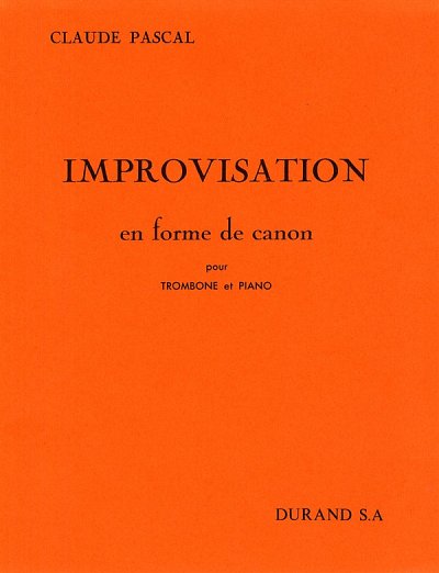 C. Pascal: Improvisation En Forme De Canon (Part.)
