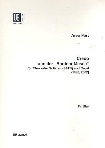 A. Pärt: Credo aus der "Berliner Messe" (Orgel)