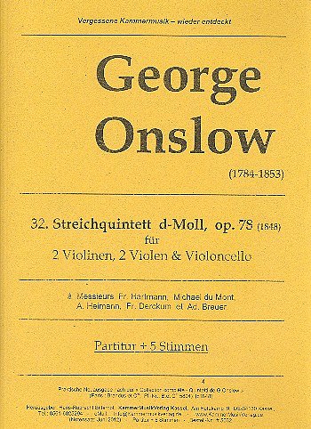 G. Onslow: Quintett d-Moll op. 78, 2VlVla2Vc (Pa+St)
