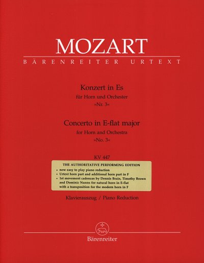 W.A. Mozart: Konzert für Horn und Orchester, HrnOrch (KA2St)