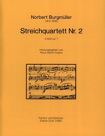 Burgmüller, N.: Streichquartett No. 2 d-Mol, 2VlVaVc (Pa+St)
