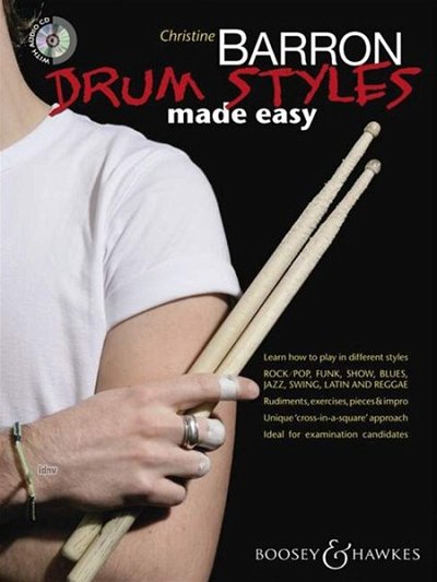 C. Barron: Drum Styles Made Easy, Schlagz (Bu+CD)
