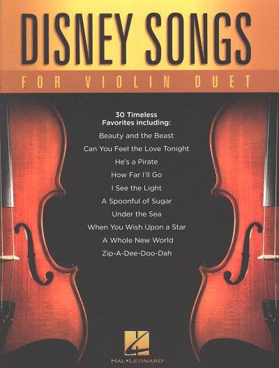 Disney Songs for Violin Duet, 2Vl (Sppa)