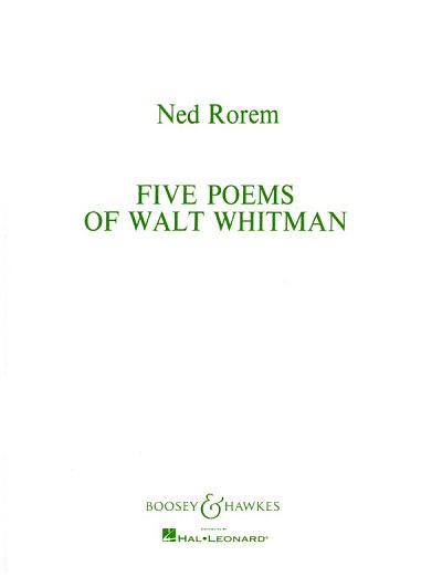 N. Rorem: 5 Poems Of Walt Whitman, GesMKlav