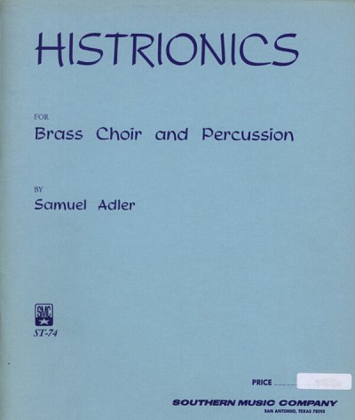 S. Adler: Histrionics, 14BlechPauPe (Pa+St)
