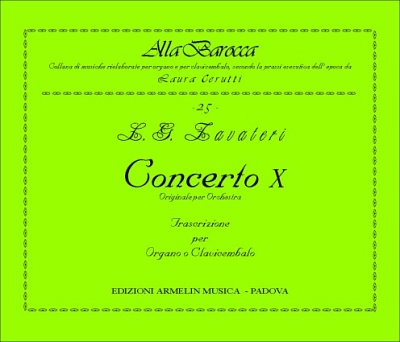 L. Cerutti: Concerto X., op 17., Org/Cemb