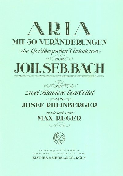 J.S. Bach: Goldberg Variationen BWV 988, 2Klav (2SpPart)
