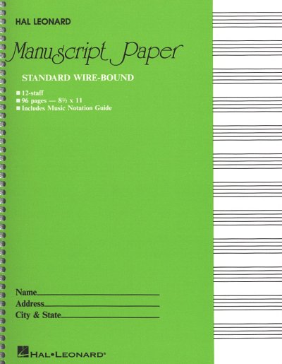 Standard Wirebound Manuscript Paper (Ntblock) (grün)