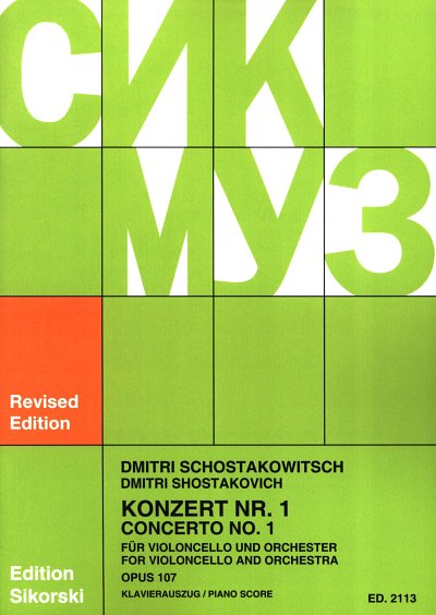 D. Schostakowitsch: Konzert Nr. 1 für Vio, VcKlav (KlavpaSt)