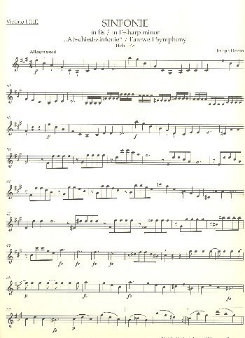 J. Haydn: Sinfonie fis-Moll Hob. I:45 