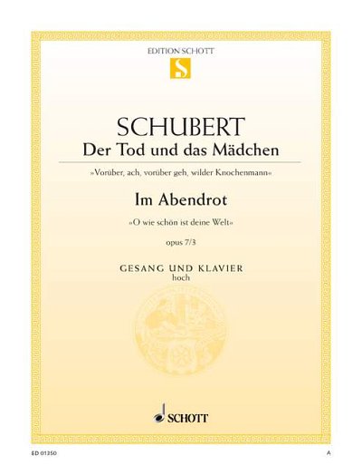 DL: F. Schubert: Der Tod und das Mädchen / Im Abendrot, GesH