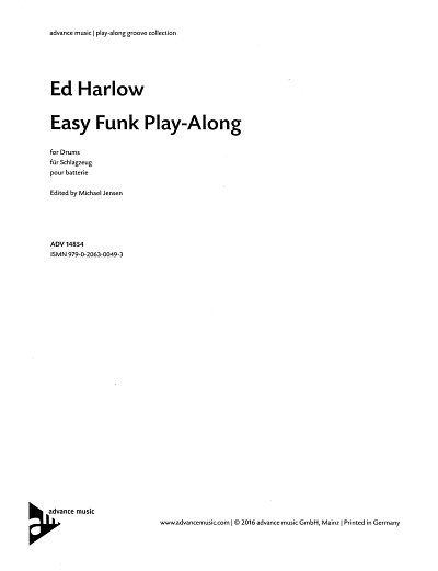 E. Harlow: Easy Funk Play-Along, Schlagz