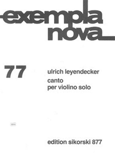 Leyendecker Ulrich: Canto Exempla Nova 77