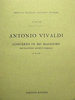 A. Vivaldi: Concerto Per Ottavino ('Flautino'), Arch (Part.)