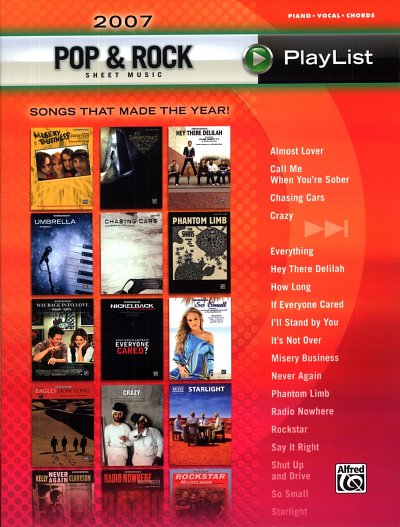 Pop + Rock Sheet Music Playlist 2007