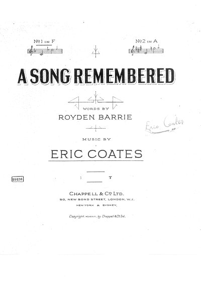 E. Coates et al.: A Song Remembered