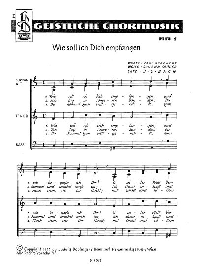 J.S. Bach: Wie soll ich dich empfangen, GCh4 (Part.)