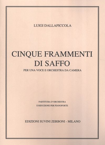 L. Dallapiccola: Cinque Frammenti di Saffo, GesSKamo (Part.)