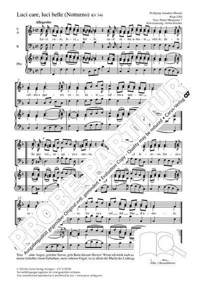 DL: W.A. Mozart: Luci care, luci belle F-Dur KV 346 (178 (Pa