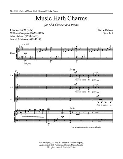 B. Cabena: Music Hath Charms