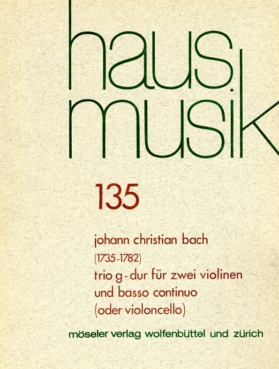 J.C. Bach: Trio G-Dur, 2VlBc (Pa+St)