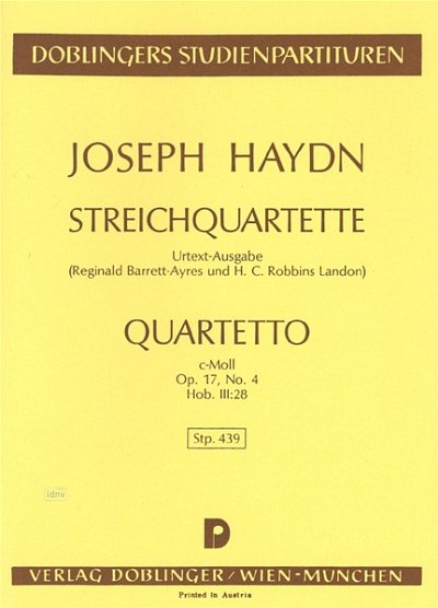 J. Haydn: Streichquartett c-moll op. 17/4