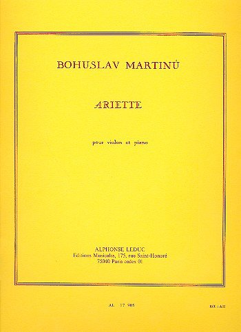 B. Martinů: Ariette H188a