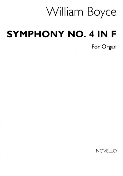 W. Boyce: Symphony No.4 In F (Organ), Org (Bu+CD)