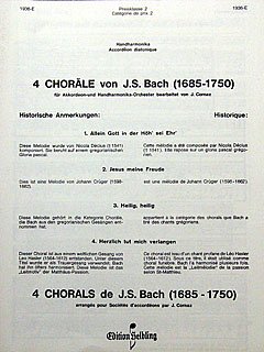 J.S. Bach: 4 Choräle von Johann Sebastian Bach, AkkOrch