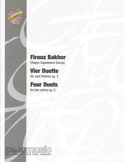 F. Bakhor: Vier Duette op. 3, 2Vl (2SpPart)