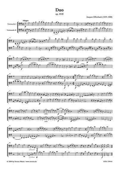 DL: J. Offenbach: Duo G-Dur op. 49, Nr. 2