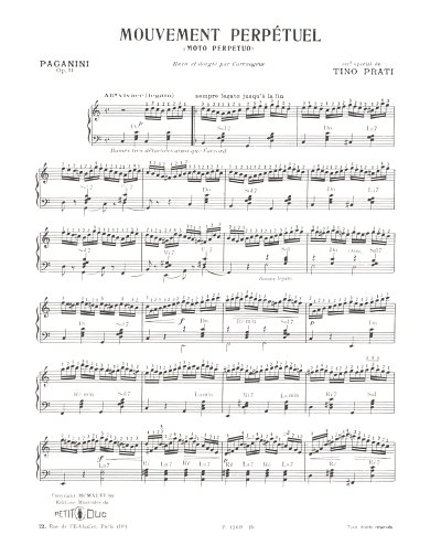 N. Paganini: Moto perpetuo Op.11, Op.6, Akk