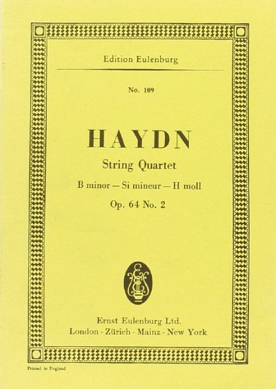J. Haydn: Streichquartett  h-Moll op. 64/2 Hob. III:68 (1790)