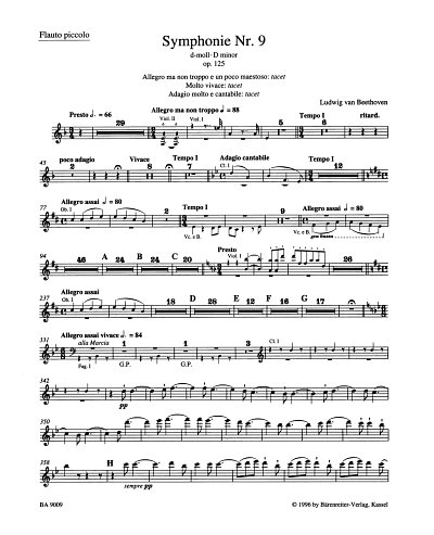 L. v. Beethoven: Symphonie Nr. 9 d-Moll , 4GesGchOrch (HARM)