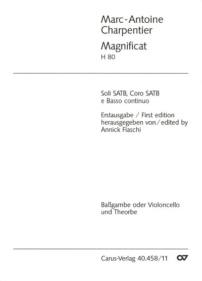 M.-A. Charpentier: Magnificat H 80, 4GesGchBc (VcKb)