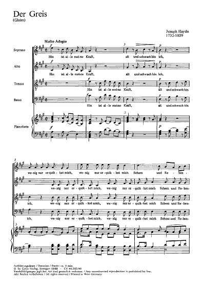 J. Haydn: Der Greis A-Dur XXVc:5