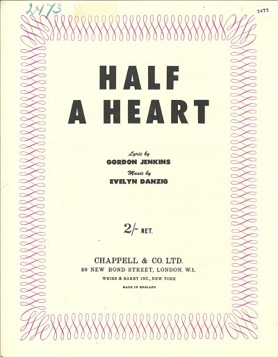 DL: E. Danzig: Half A Heart, GesKlavGit