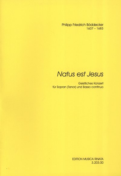 P.F. Boeddecker: Natus est Jesus, GesHBc (Part.)