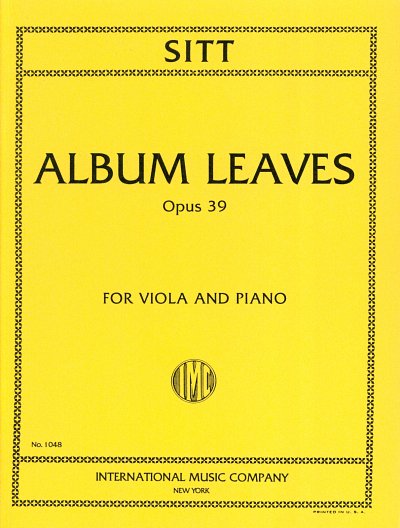 H. Sitt: Album Leaves op. 39, VaKlv (KlavpaSt)