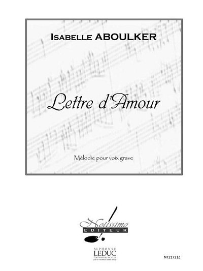I. Aboulker: Lettre D'amour, GesTiKlav