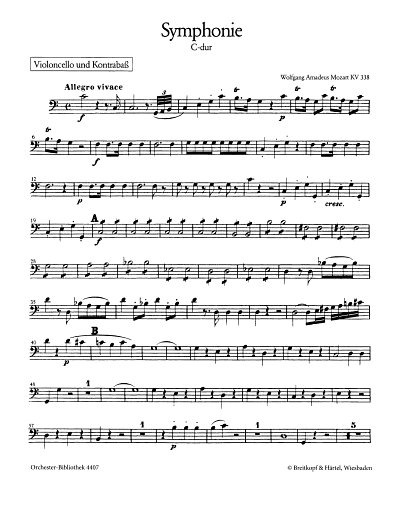 W.A. Mozart: Sinfonie Nr. 34 C-dur KV 338, SinfOrch (VcKb)