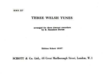P. Maxwell Davies: 3 Welsh Tunes , 3SBlf (Sppa)