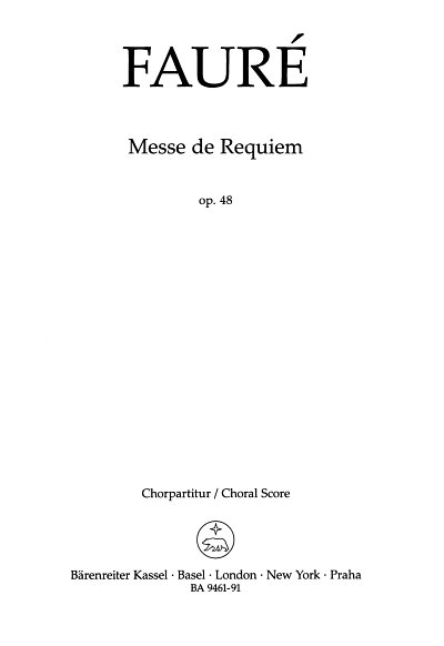 G. Faure: Messe de Requiem op. 48, 2GsGchOrchOr (Chpa)