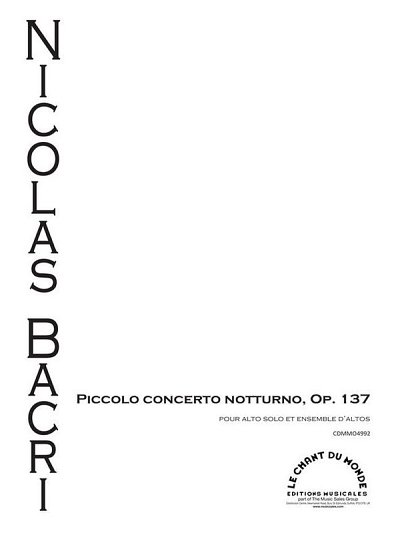 N. Bacri: Piccolo Concerto Notturno, Kamens (Bu)