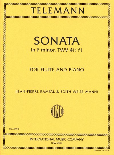 G.P. Telemann: Sonata Fa Minore (Rampal), Fl