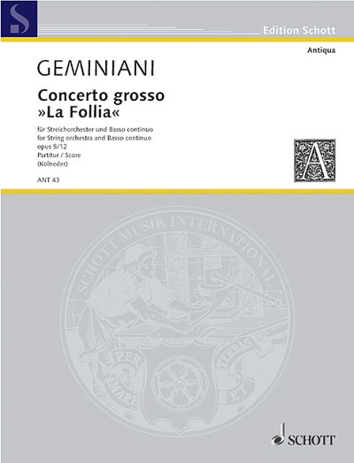 DL: F. Geminiani: Concerto grosso (Part.)