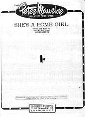 Benny Davis, Abner Silver: She's A Home Girl